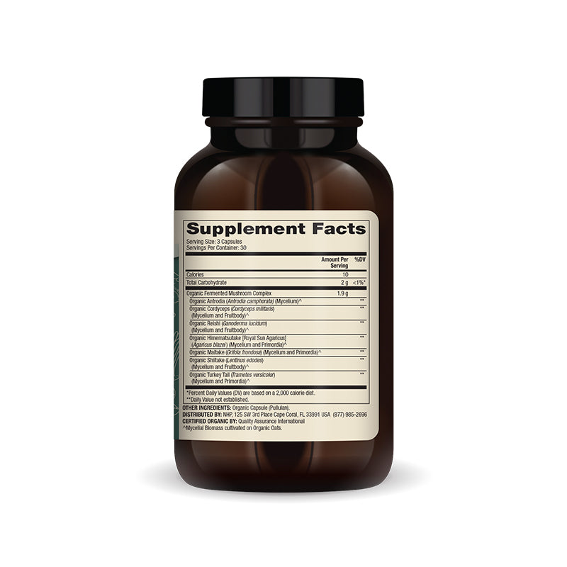 Dr. Mercola's Organic Fermented Mushroom Complex - supports immune function, cellular growth, detoxification, weight management, urinary, and digestive health. Available at BiosenseClinic.com.