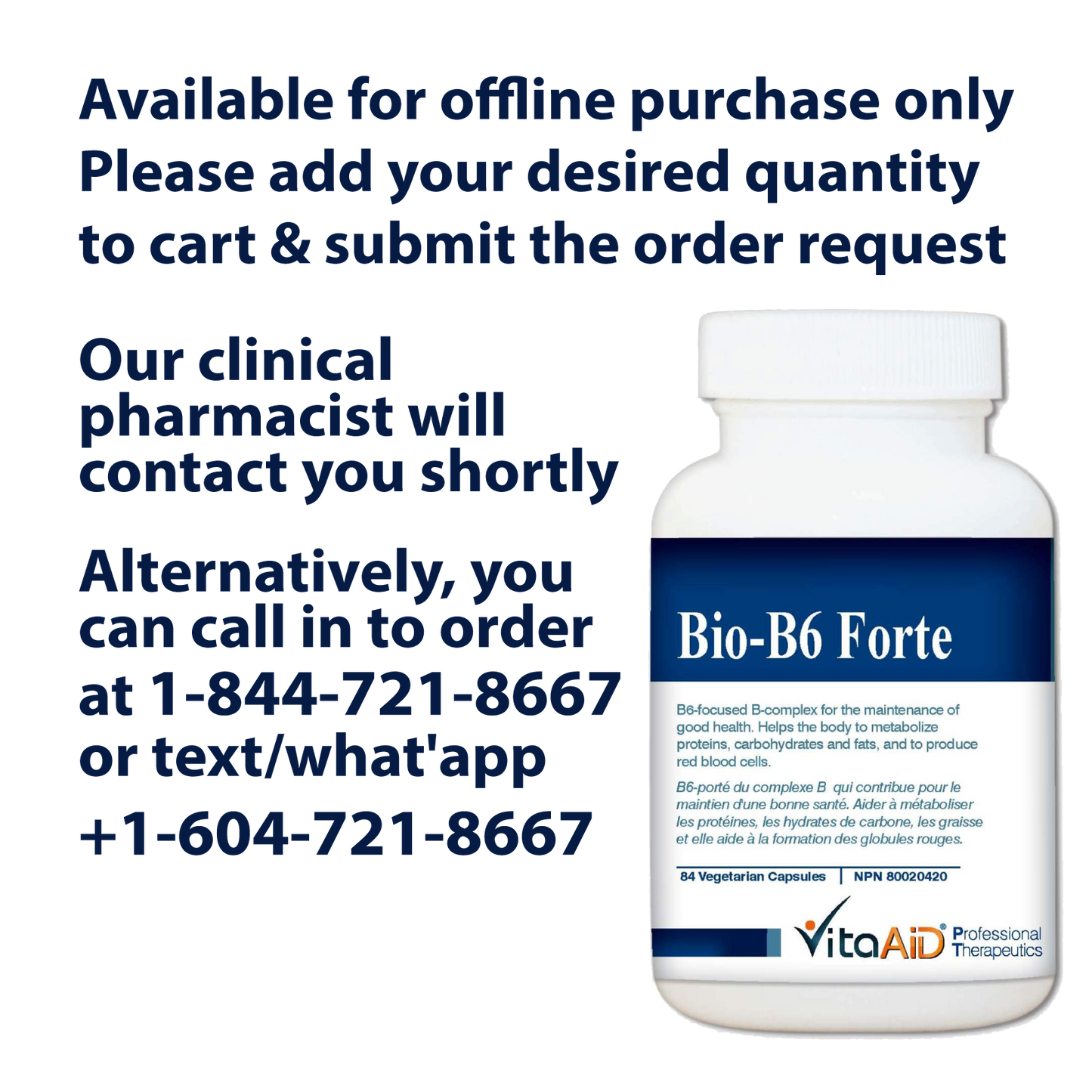 VitaAid Bio-B6 Forte - biosenseclinic.com
