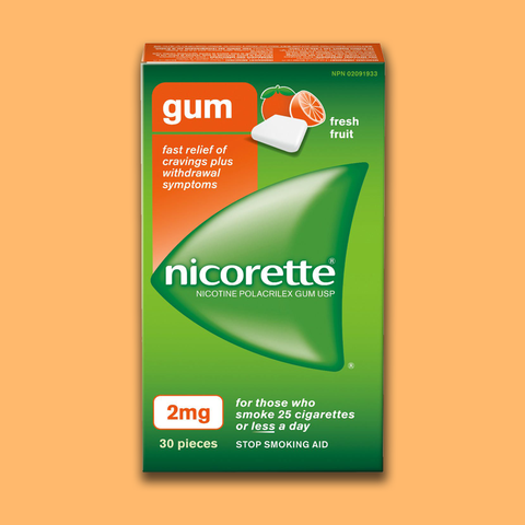 NICORETTE FRUIT FLAVOR GUM 2mg 30pieces